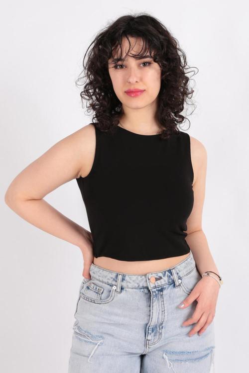 S0015597 Kadın Kolsuz Crop Atlet Ss