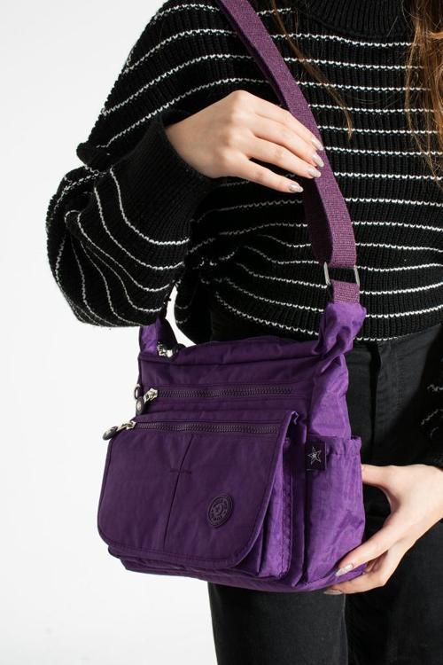 Klinkır Kadın Postacı Çanta Çok Cepli Kapaklı Model 30*20 Cm Su İtici Çapraz Askılı Postacı Çanta