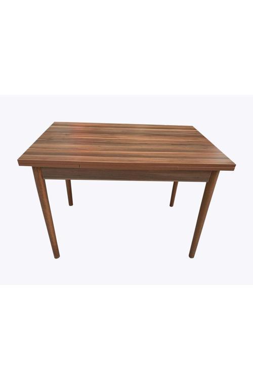 60X90 Cm Yanlardan Açılır Smart Masa-Ahşap Ayaklı-Ceviz