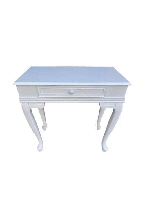 70 Cm Lükens Ayaklı Dresuar-Lake Beyaz Boyalı-Tamamı Ahşap