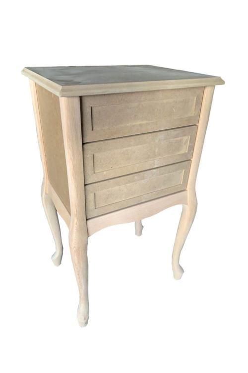 Lükens Ayaklı 3 Çekmeceli Komot & Komodin Mdf+Ahşap