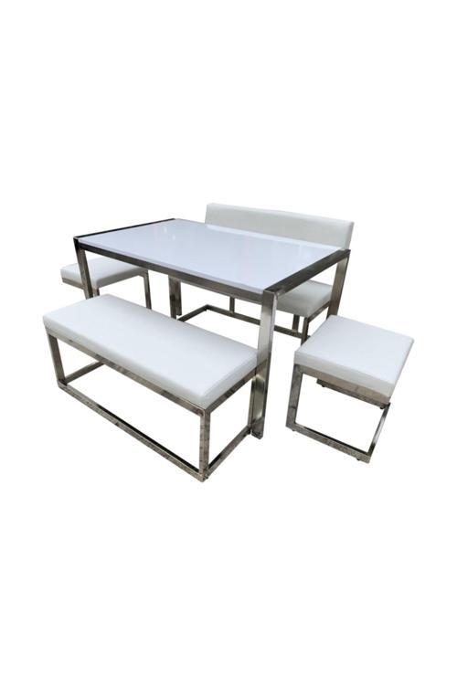 C Profil Bank Takımı Masalı - Nikelajlı - Kumaş Döşemeli