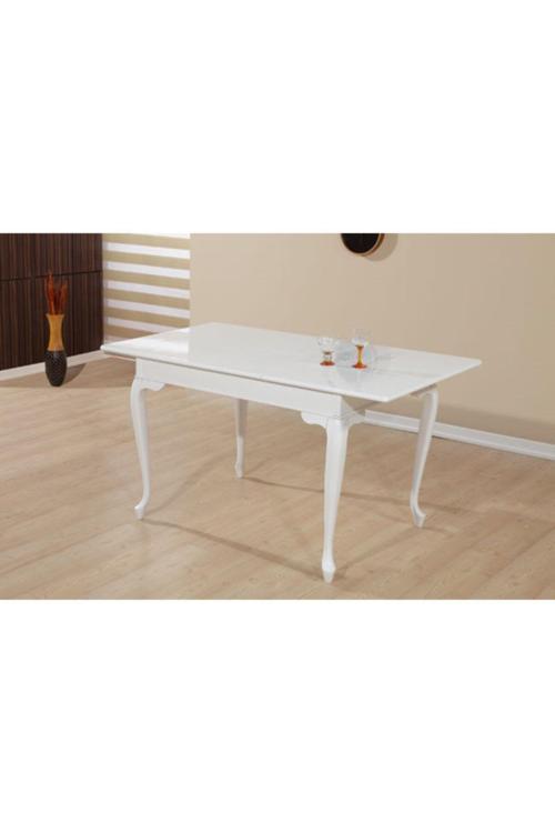 Lükens Masa 80 X 120 Ahşap Lake Beyaz Renkte Açılır