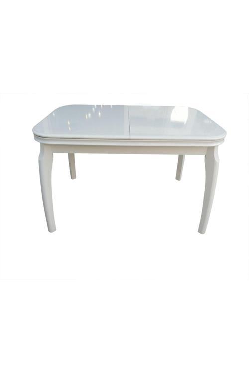 Muz Masa 80X120 Açılır Kapanır Lake Beyaz Ahşap