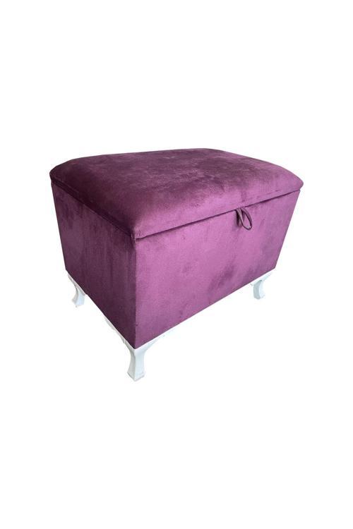 Sandıklı Puf(Bench)-Ayakucu Pufu-60Cm-Kadife Kumaş-Tek Parça