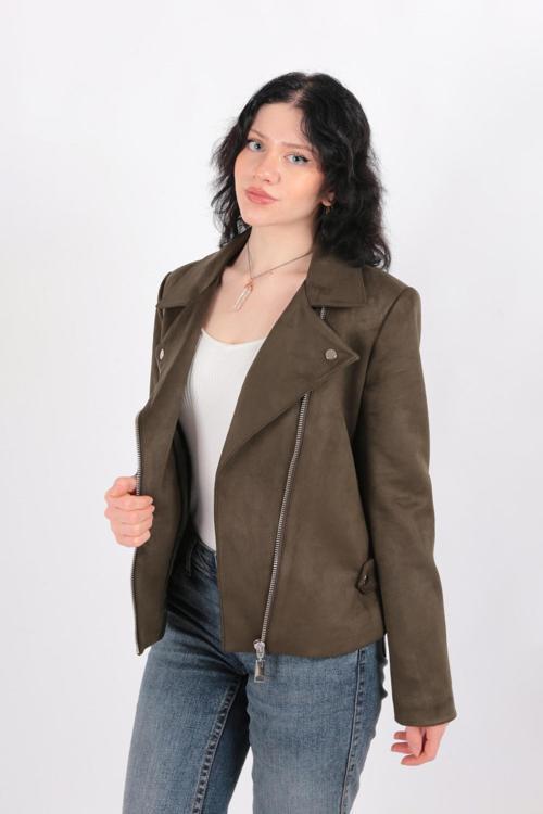 90746 Kadın Süet Ceket