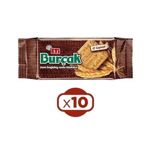 Burçak Tam Buğday Unlu Bisküvi 131 g x 10 Adet