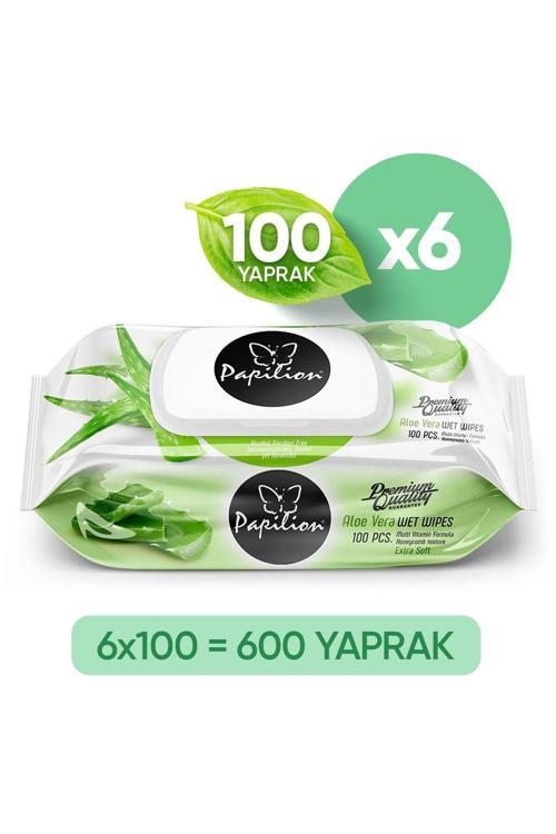 Premium Aloevera Özlü Ekstra Soft Islak Havlu 100x6 - 600 Yaprak