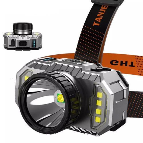 PS-010 800 Lümen Zoomlu Şarj Göstergeli Cob LED Usb'li Şarjlı Kafa Lambası
