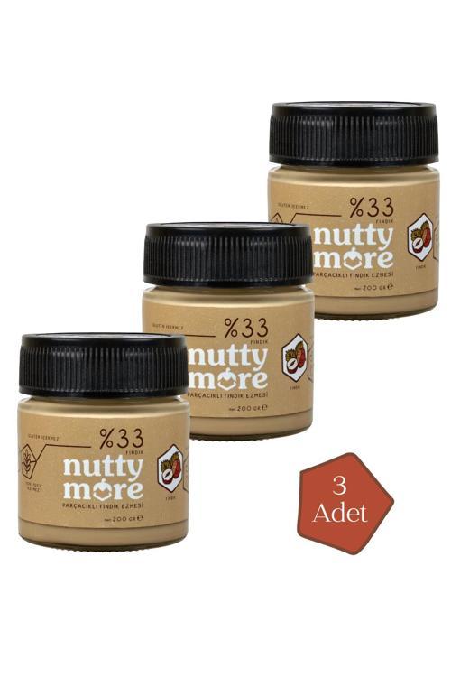 %33 Fındık Parçacıklı Fındık Ezmesi 200 gr x 3 Adet