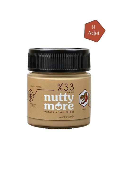 %33 Fındık Parçacıklı Fındık Ezmesi 200 gr x 9 Adet