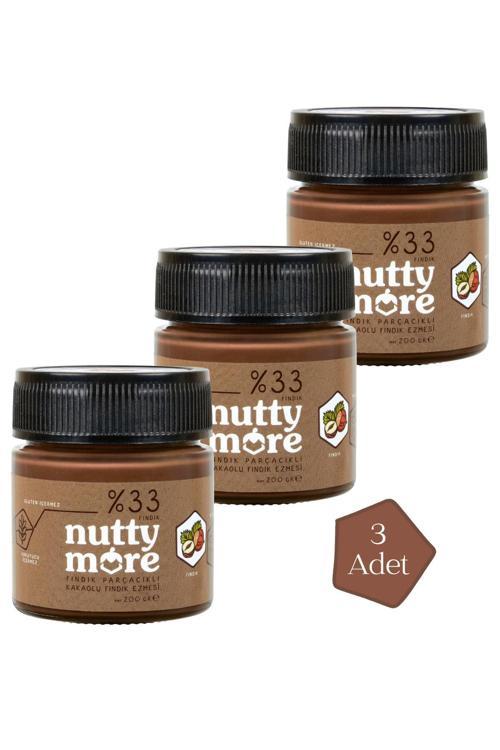 %33 Fındık Parçacıklı Kakaolu Fındık Ezmesi 200 gr x 3 Adet