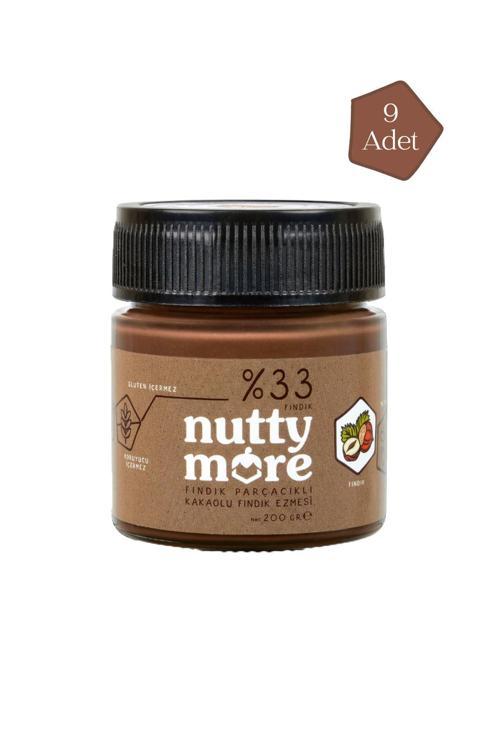 %33 Fındık Parçacıklı Kakaolu Fındık Ezmesi 200 gr x 9 Adet