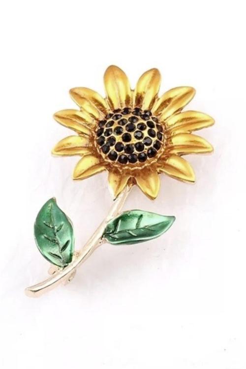 Ayçiçeği Broş Ve Kolye Ucu