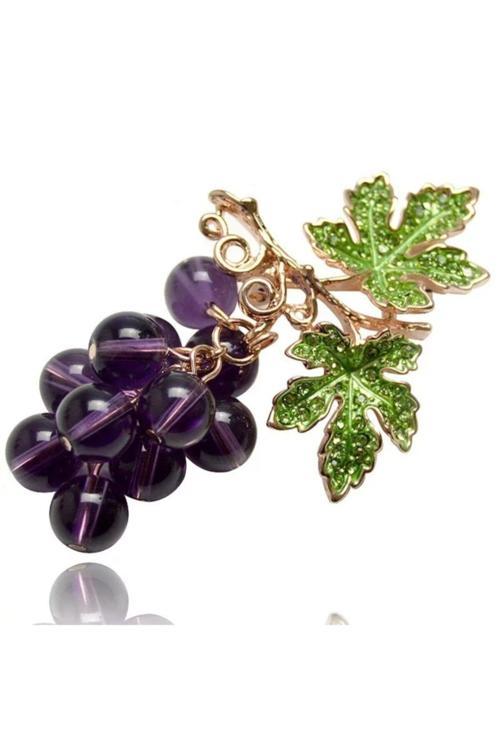 Üzüm Salkımı Broş Ve Kolye Ucu