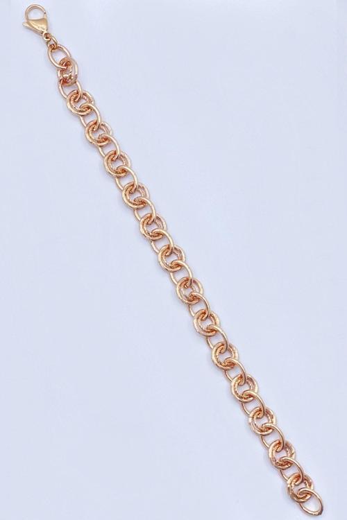 Rose Gold Renk Vıp Çelik Bileklik