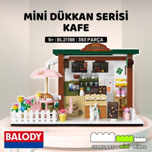 Mini Dükkan Serisi – Kafe (BL21198) – Mini Blok Yapı Oyuncakları Seti