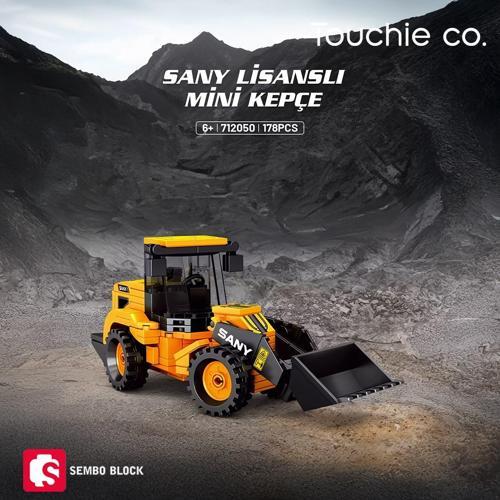 Sany Lisanslı Mini Kepçe - 178 parça yapı blokları Lego ile uyumlu (TOC 712050)