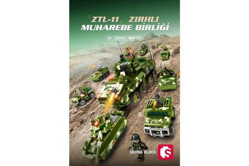 8'i 1 Arada Savaş Formasyonu 888 Parça Yapı Blokları LEGO ile Uyumlu (203147-203154)