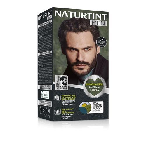 Men 3N Koyu Kestane Erkekler için Doğal Saç Boyası 170ML