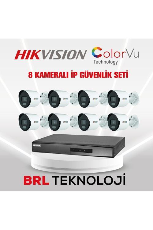 8 Kameralı 2 Mp ColorVu İp Güvenlik Kamera Seti (Dahili Mikrofonlu)