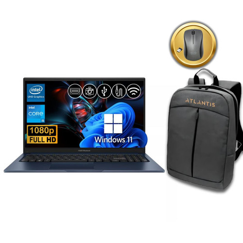 Vivobook 15 i5-1334U 8GB 128 GB M.2 SSD X1504VA-NJ2405 ATL100 15.6" W11Pro Notebook +Çanta&Mouse