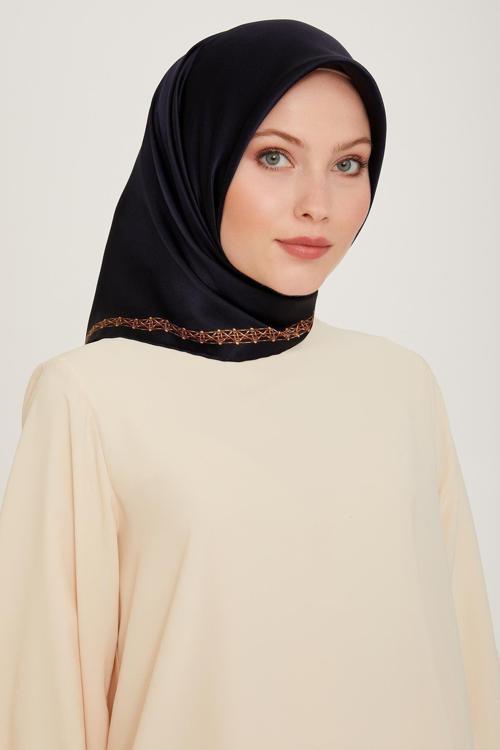 İpek Eşarp 2025 Kış - 9260-09 Lacivert Twill