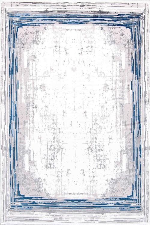 Sateen Koleksiyonu Dekoratif Saçaklı Halı 6405 Mavi
