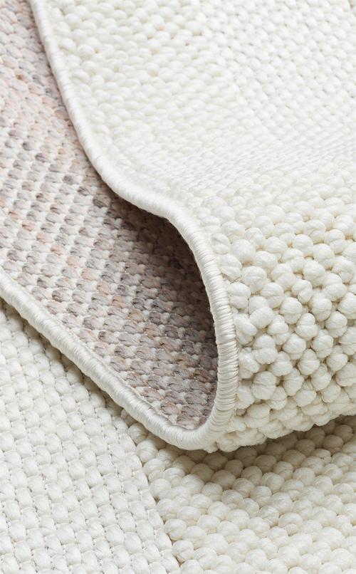 Eko Cozy Koleksiyonu Hav Vermeyen Özel İpler ile Üretilen Örgü Desenli Halı CZY 05 Bej