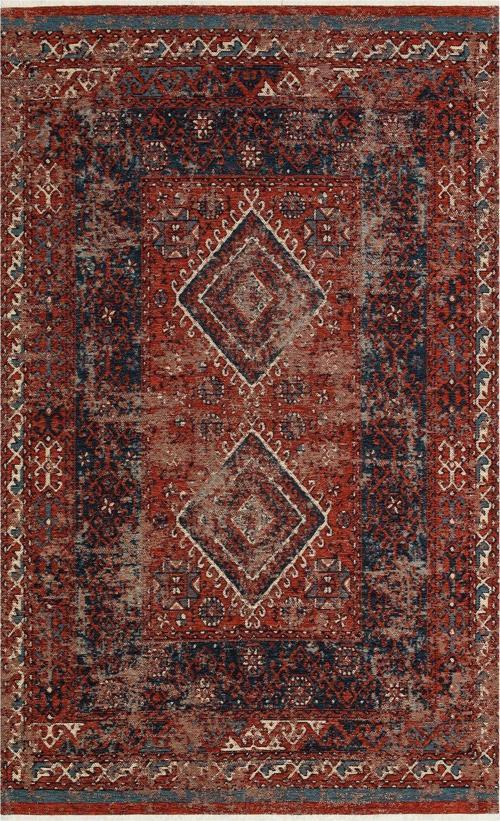 Eko Anadolu Antik Desenli Yıkanabilir Kaymaz Tabanlı Etnik Kilim AND02