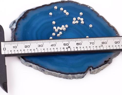 10 Adet Çok Küçük Gümüş Top - 2 mm Kalem İşçilikli