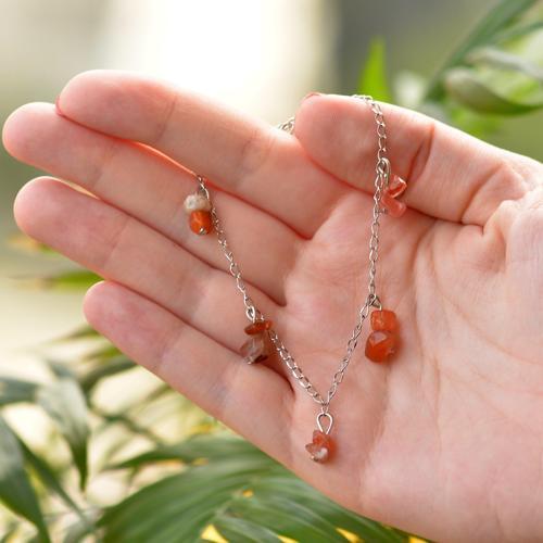 Akik Taşı Bileklik – Kararmaz Zincirli