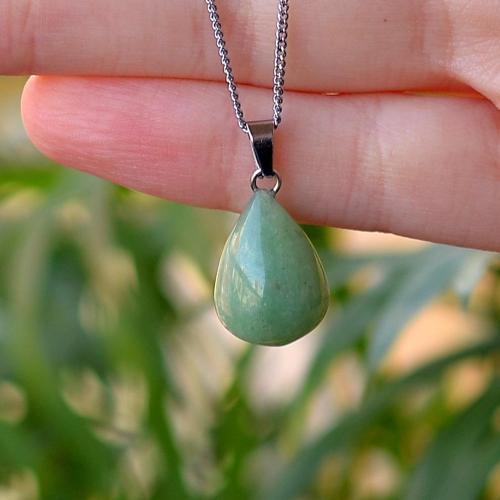 Aventurin Taşı Damla Kolye