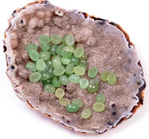 Aventurin Taşı Kabaşon - 6*8 mm Yüzük ve Kolye Taşı