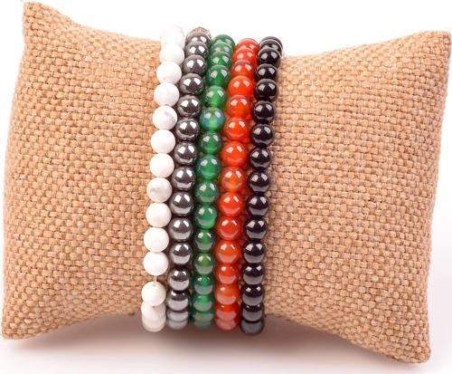Beş Adet Doğal Taş Bileklik / 6 mm