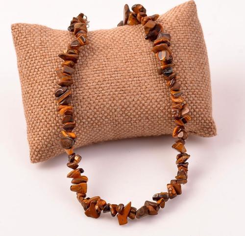 Kaplan Gözü Taşı Şekilsiz Kolye