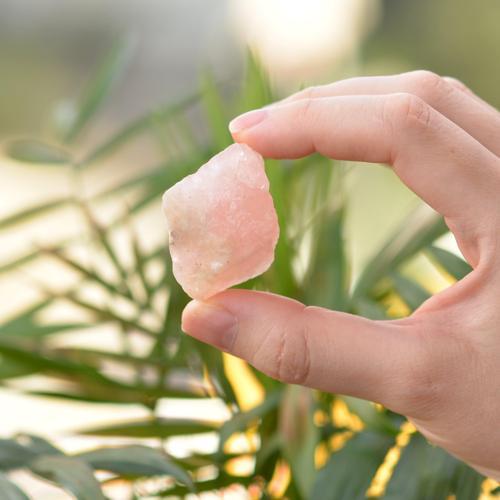 Ham Pembe Kuvars Taşı Kütle - Küçük Boy