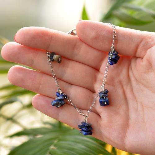 Lapis Lazuli Taşı Bileklik – Kararmaz Zincirli
