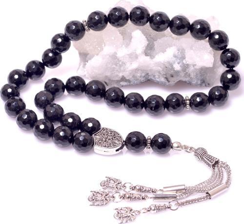 Oniks Taşı Tesbih - 10 mm Faset kesim