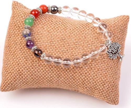 Kristal Kuvars Taşı Çakra Bileklik - 8 mm