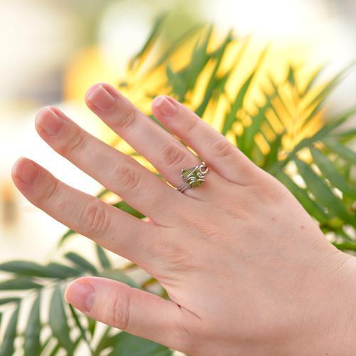 Peridot Taşı Yüzük - Ayarlamalı ( Zebercet Taşı )