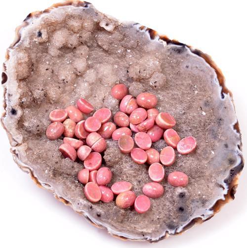 Rodonit Taşı Kabaşon - Yüzük ve Kolye Taşı