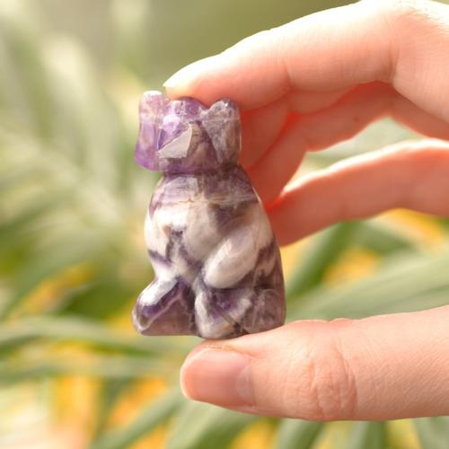 Ametist Taşı Köpek figürü - 5 cm