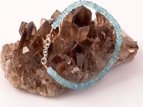 Apatit Taşı Gümüş Bileklik - 4 mm ( Neon Apatit )