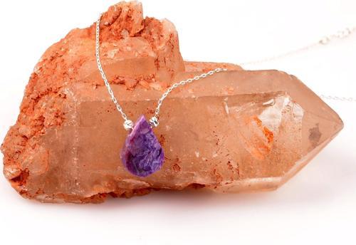 Çeroit Taşı Gümüş Zincirli Kolye