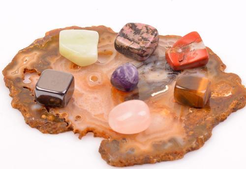 Yedi Adet Doğal Taş Kütle - Çakra Taşları