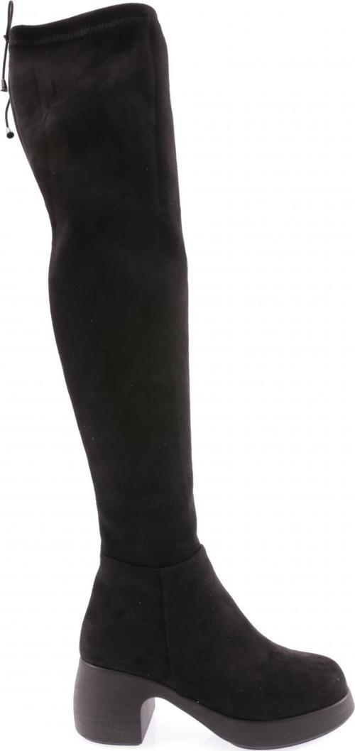 2100 Kadin Strech Knee High Topuklu Çizme