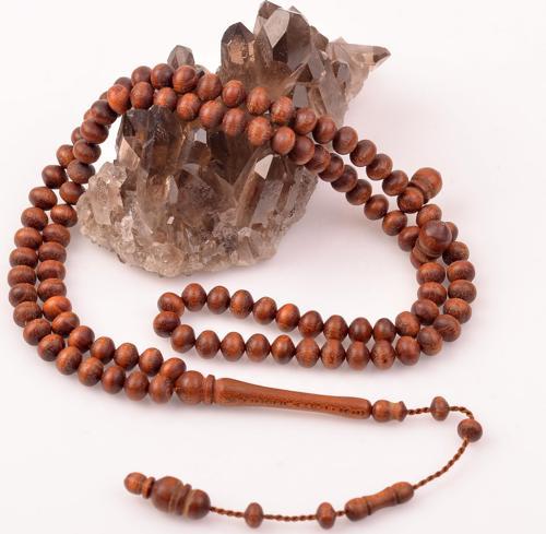 Harnup Ağacı Dua Tesbihi ( 6*8 mm ) - Keçiboynuzu Ağacı