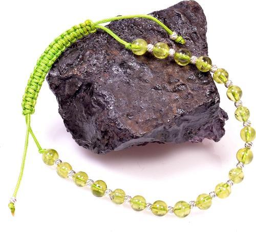 Zebercet Peridot Taşı Bileklik ( 5 mm ) - Ayarlamalı