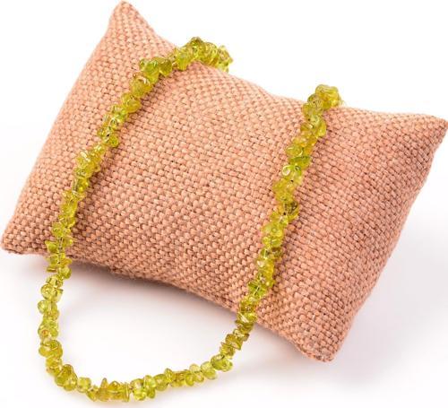 Zebercet Taşı Şekilsiz Kolye - Peridot Taşı